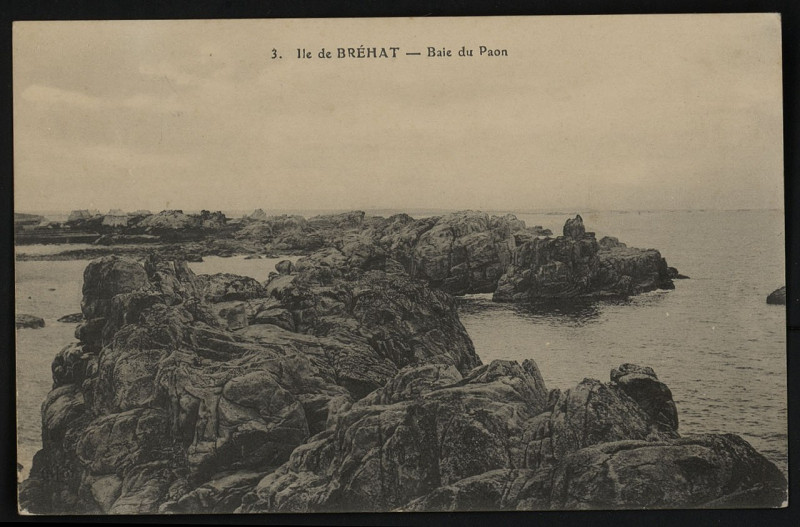 Carte postale ancienne Ile-de-Bréhat - Baie du Paon à Île-de-Bréhat