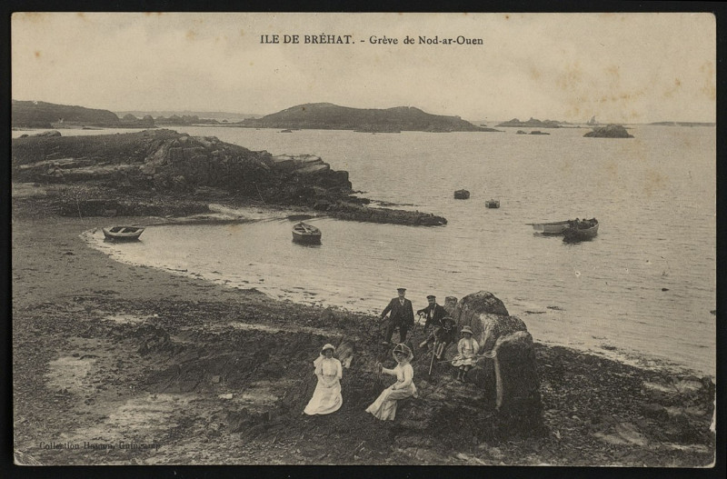 Carte postale ancienne Ile-de-Bréhat - Grève de Nod-ar-Ouen à Île-de-Bréhat
