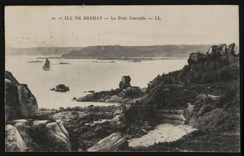 Carte postale ancienne Ile-de-Bréhat - petit Guersido à Île-de-Bréhat
