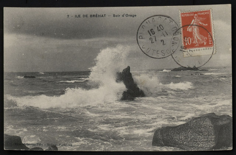 Carte postale ancienne Ile-de-Bréhat - Soir d'orage à Île-de-Bréhat