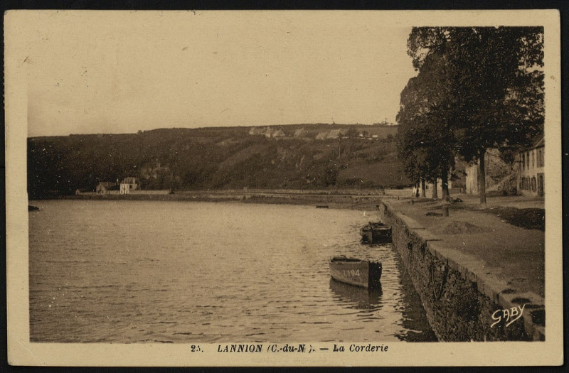 Carte postale ancienne Lannion - Corderie à Lannion