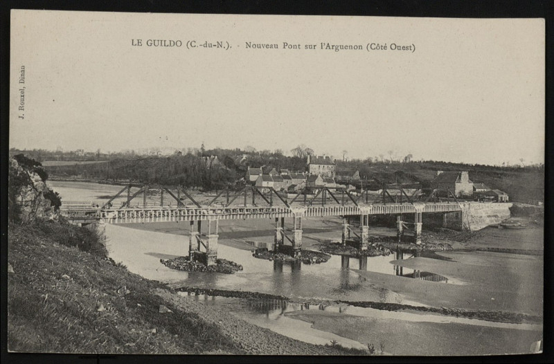 Carte postale ancienne Le Guildo - Nouveau pont sur L'Arguenon à Saint-Cast-le-Guildo