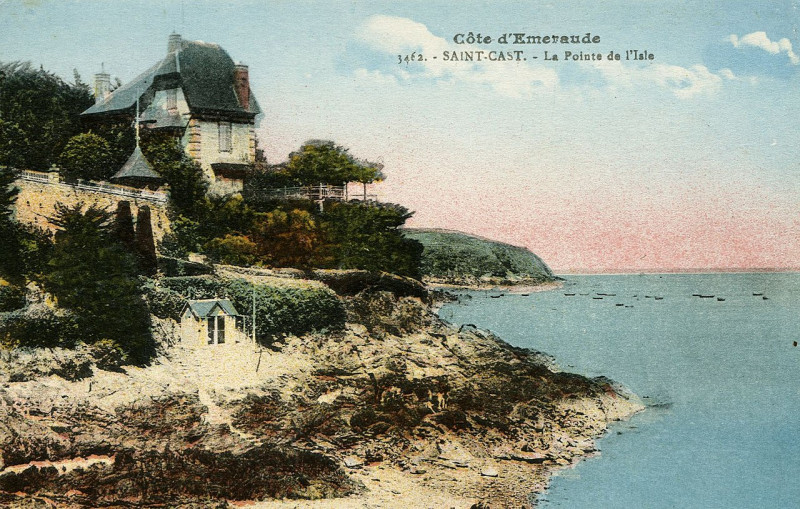 Carte postale ancienne Saint-Cast - Pointe de l'Isle à Saint-Cast-le-Guildo