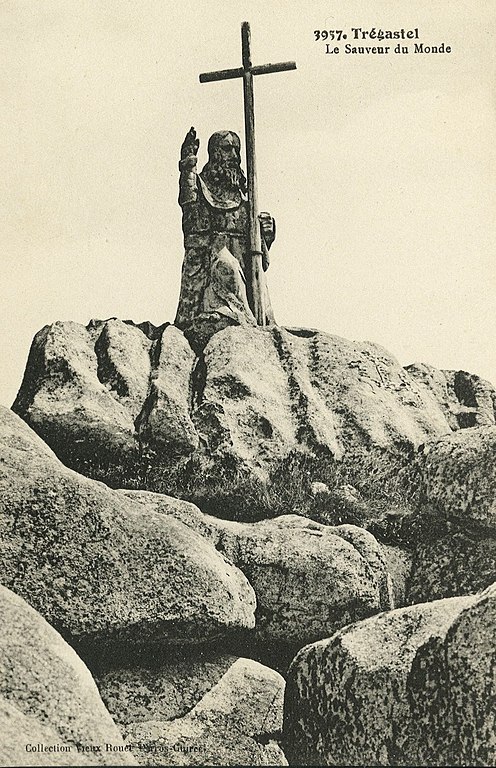 Carte postale ancienne Trégastel - Sauveur du Monde à Trégastel