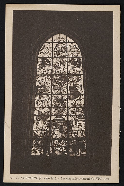 Carte postale ancienne Un magnifique vitrail du XVIe siècle à Plémet