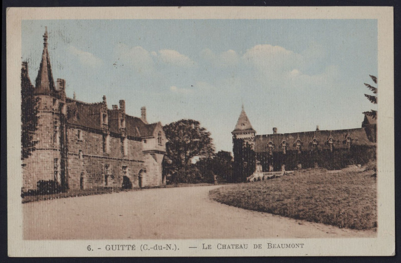 Carte postale ancienne Guitté - Château de Beaumont à Guitté