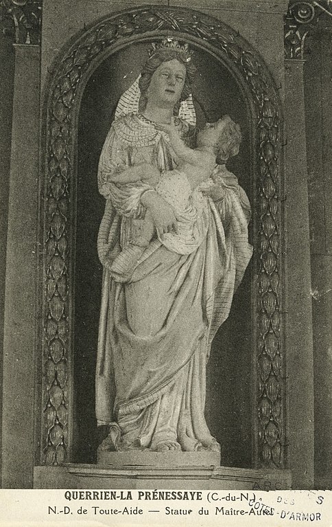 Carte postale ancienne La Prénessaye - Notre-Dame de Toute-Aide - Statue du Maître-Autel à La Prénessaye