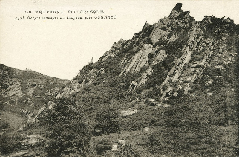 Carte postale ancienne Saint-Gelven - Gorges sauvages de Longeau à Bon Repos sur Blavet