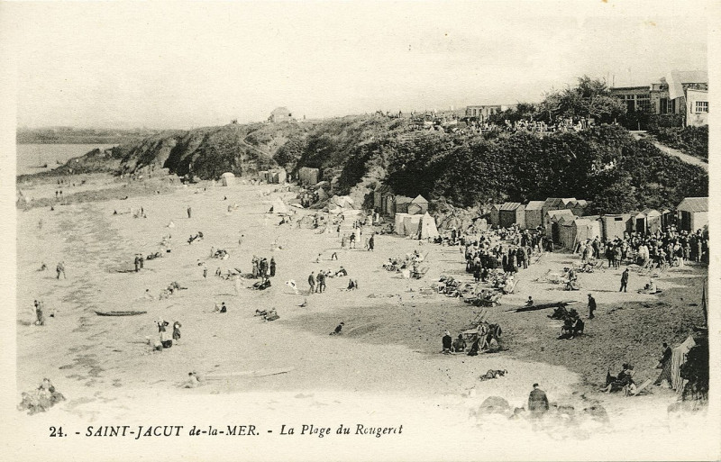 Carte postale ancienne Saint-Jacut-de-la-Mer - Plage du Rougeret à Saint-Jacut-de-la-Mer