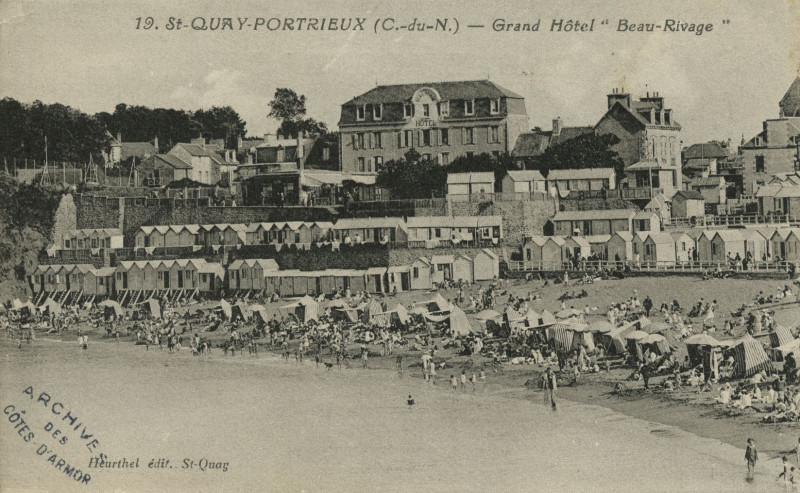 Carte postale ancienne Saint-Quay-Portrieux - Grand hôtel Beau Rivage à Saint-Quay-Portrieux