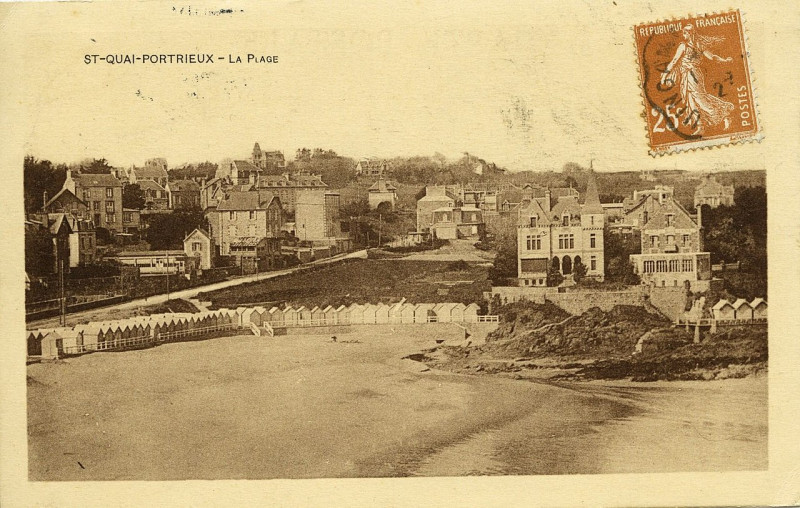 Carte postale ancienne Saint-Quay-Portrieux - Plage à Saint-Quay-Portrieux