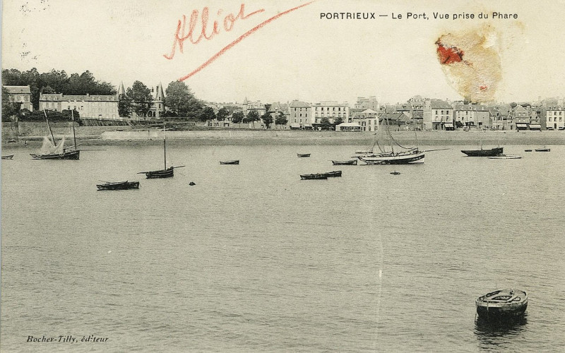 Carte postale ancienne Saint-Quay-Portrieux - Port vue prise du phare à Saint-Quay-Portrieux