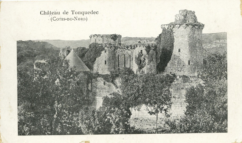 Carte postale ancienne Tonquédec - Château à Tonquédec