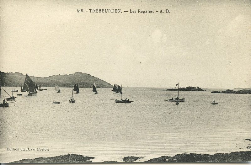 Carte postale ancienne Trébeurden - Régates à Trébeurden