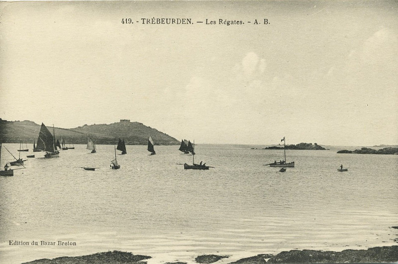 Carte postale ancienne Trébeurden - Régates à Trébeurden