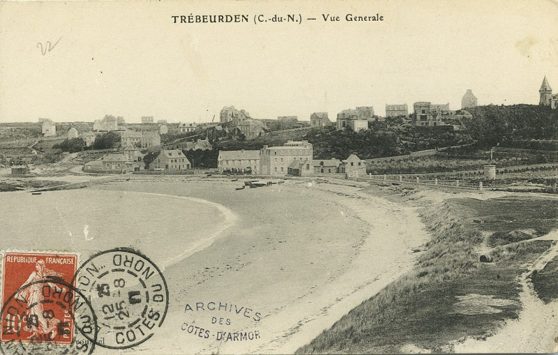 Carte postale ancienne Trébeurden - Vue générale à Trébeurden