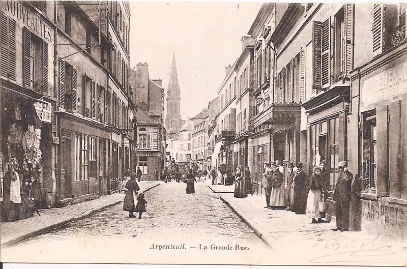 Carte postale ancienne Argenteuil - La Grande Rue