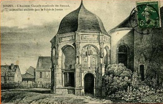 Carte postale ancienne Chapelle des Ferrand de Joigny - carte postale ancienne timbrée