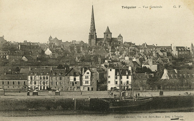 Carte postale ancienne Tréguier - Vue générale à Tréguier