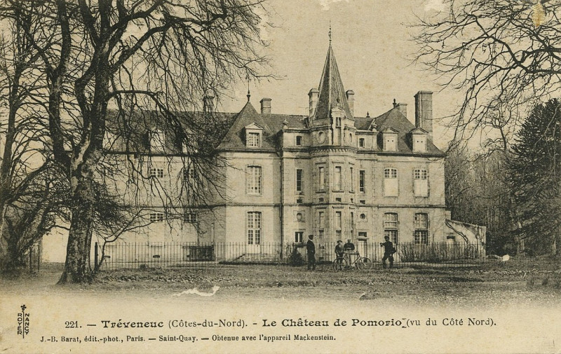 Carte postale ancienne Tréveneuc - Château de Pomorio à Tréveneuc