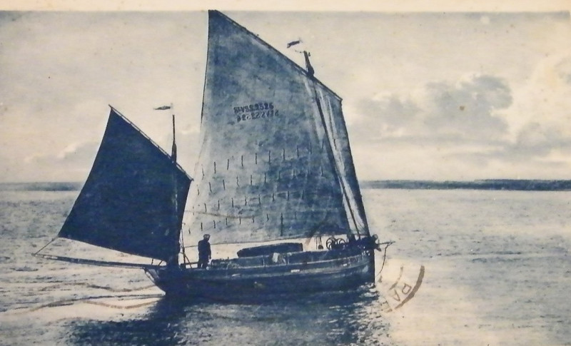 Carte postale ancienne Le Crotoy - En route pêche