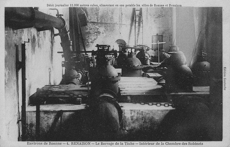 Carte postale ancienne Renaison - Le Barrage de la Tâche