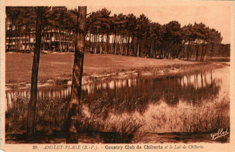 Carte postale ancienne Anglet - Club de Chiberta (Yobled)