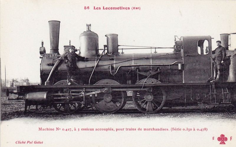 Carte postale ancienne Ff-Cccc 56 - Les Locomotives (Est) - Machine No 0.427