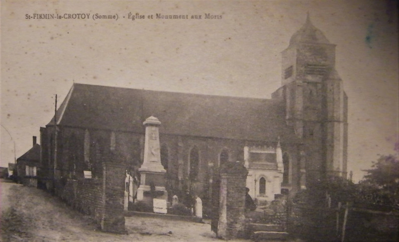 Carte postale ancienne St Firmin église et monument