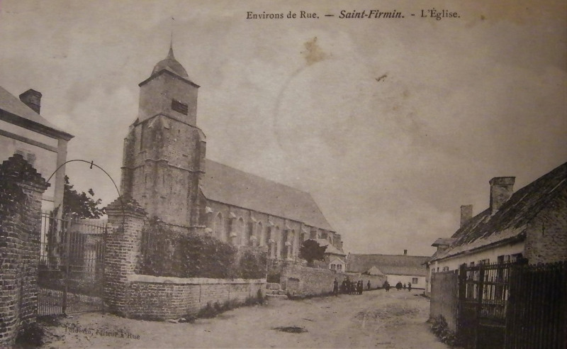 Carte postale ancienne St Firmin, église