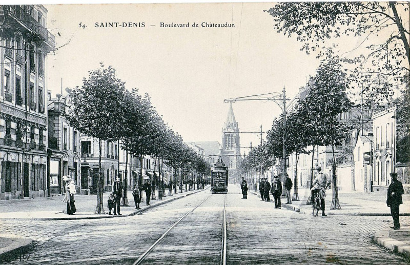 Carte postale ancienne Eld 54 - St Denis - Boulevard de Chateaudun