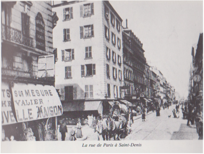 Carte postale ancienne La Rue de Paris à Saint-Denis