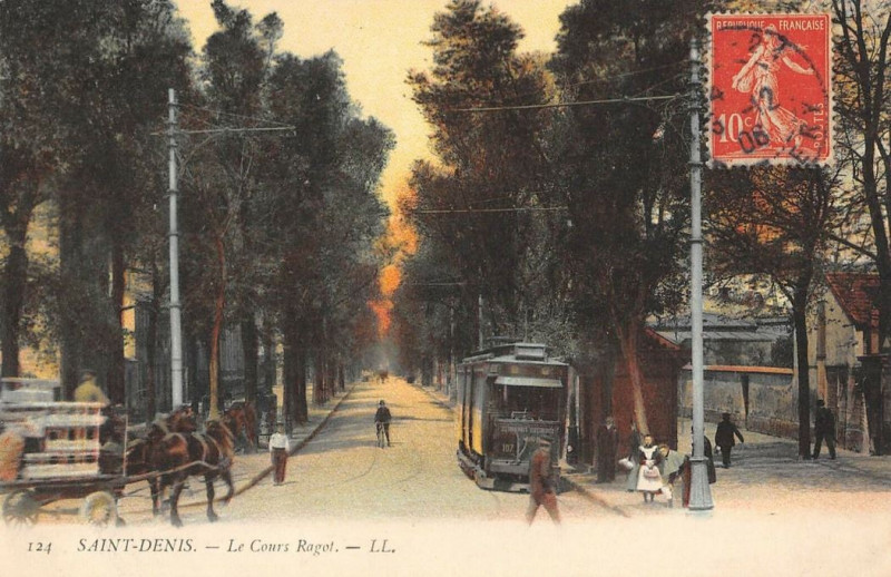 Carte postale ancienne Saint-Denis.Cours Ragot