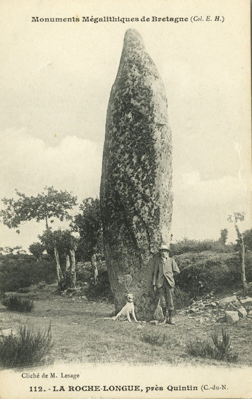 Carte postale ancienne Quintin - La Roche-Longue à Quintin