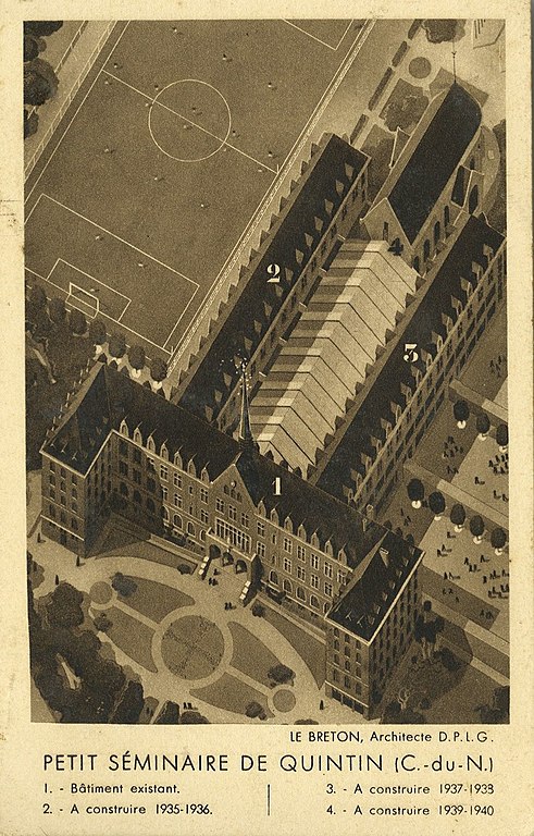 Carte postale ancienne Quintin - Petit séminaire à Quintin