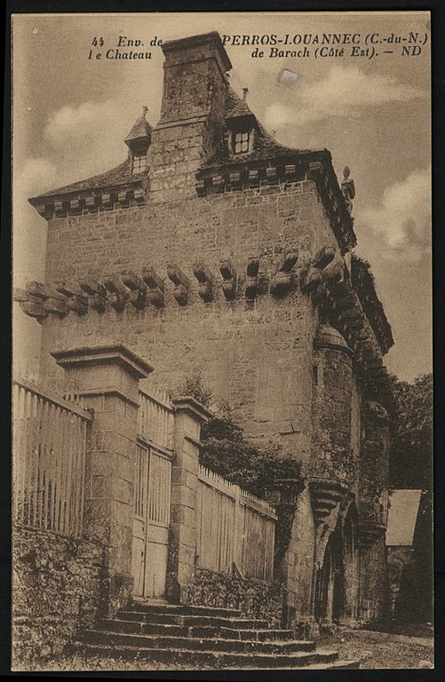 Carte postale ancienne Louannec - Château de Barac'h à Louannec