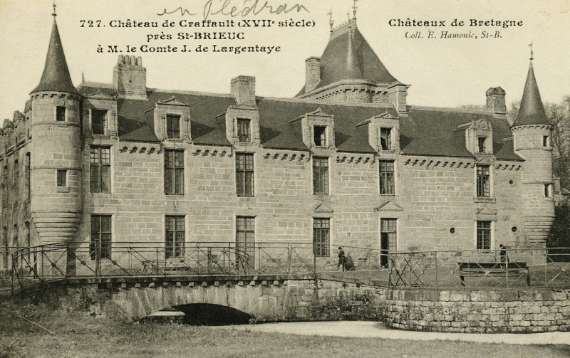 Carte postale ancienne Plédran - Château de Craffault du XVIIe siècle à Plédran