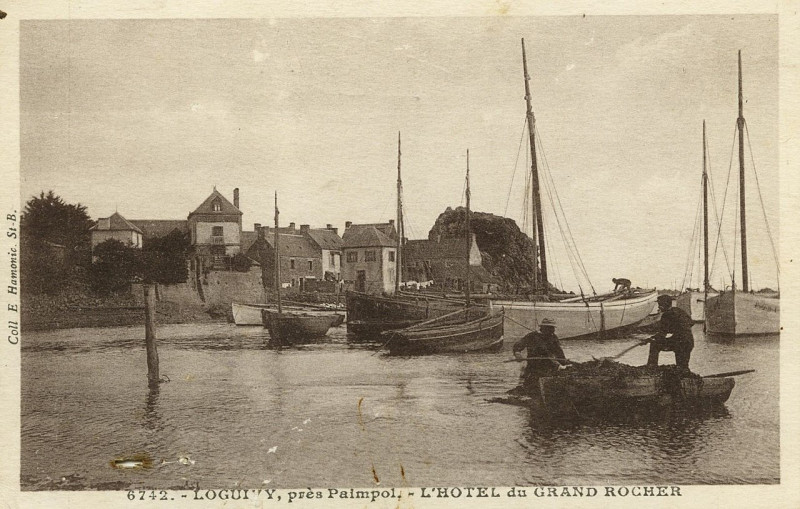 Carte postale ancienne Ploubazlanec - Pors Even et île Saint-Riom à Ploubazlanec