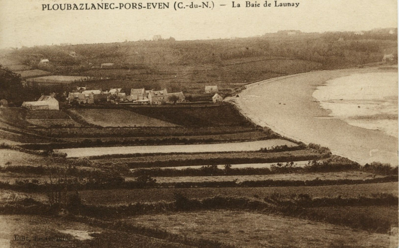 Carte postale ancienne Ploubazlanec - Pors Even vu de Kerroc'h à Ploubazlanec