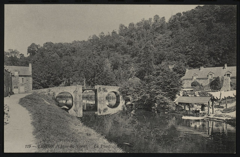 Carte postale ancienne Léhon - Pont à Dinan