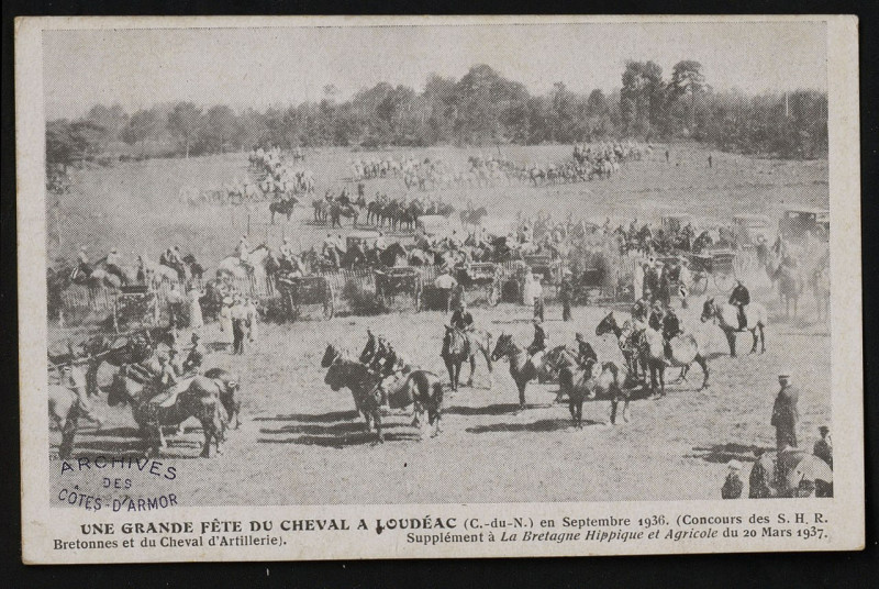 Carte postale ancienne Loudéac - Grande fête du cheval à Loudéac