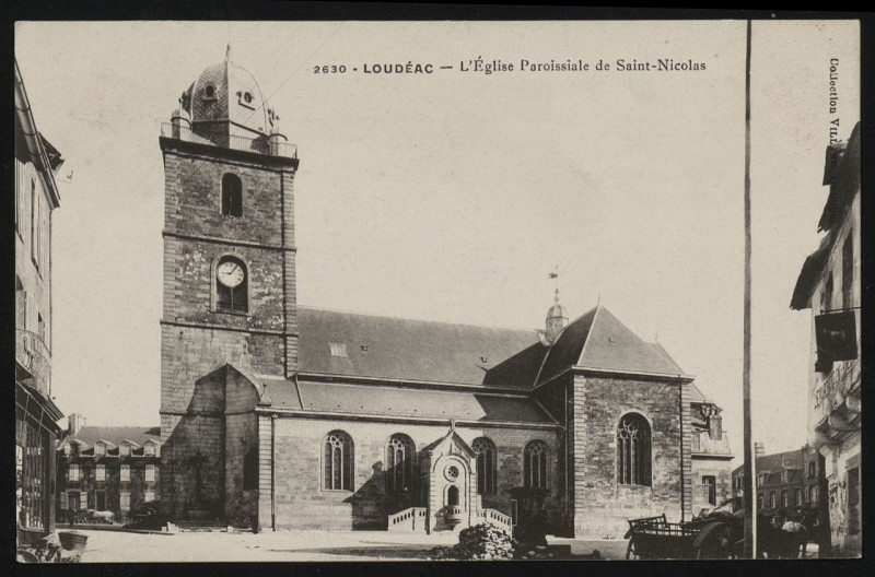 Carte postale ancienne L'Eglise Paroissiale de Saint-Nicolas à Loudéac