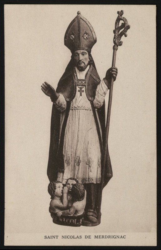 Carte postale ancienne Merdrignac - Saint-Nicolas de Merdrignac à Merdrignac