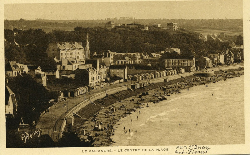 Carte postale ancienne Pléneuf-Val-André - Plage du Val-André à Pléneuf-Val-André