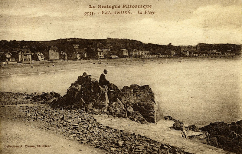 Carte postale ancienne Pléneuf-Val-André - Plage du Val-André à Pléneuf-Val-André