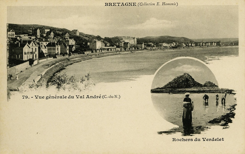 Carte postale ancienne Pléneuf-Val-André - Rochers du Verdelet à Pléneuf-Val-André
