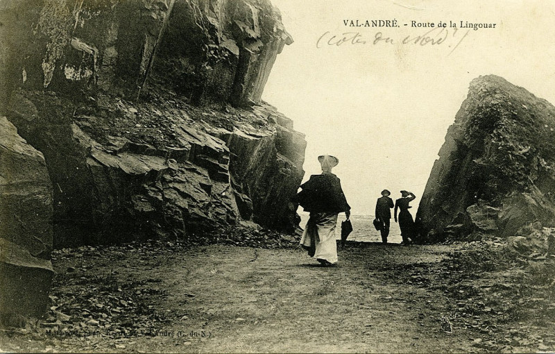 Carte postale ancienne Pléneuf-Val-André - Val-André Route de la Lingouar à Pléneuf-Val-André