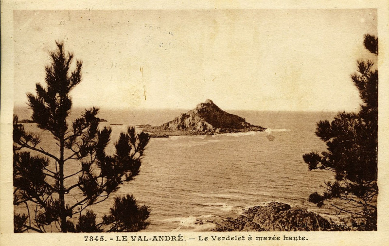 Carte postale ancienne Pléneuf-Val-André - Val-André Verdelet à marée haute à Pléneuf-Val-André