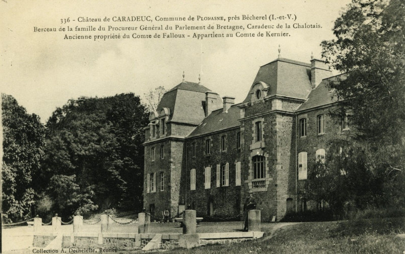 Carte postale ancienne Plouasne - Château de Caradeuc à Plouasne