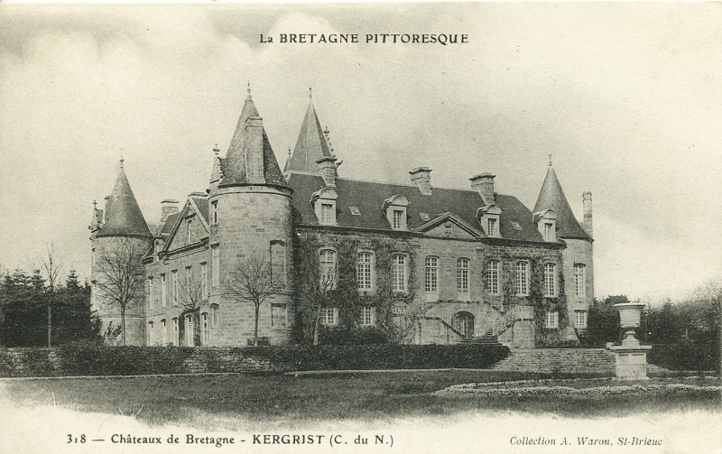Carte postale ancienne Ploubezre - Château de Kergrist à Ploubezre